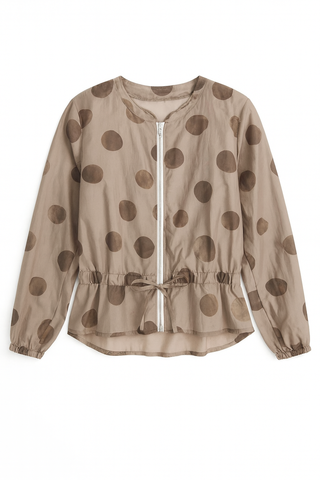 BTG_FLATLAY_CANDIDATE | taupe-polka-dot-zip-jacket