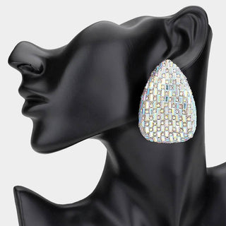 Bold Glam Rhinestone Embellished Teardrop Earrings - Born To Glam