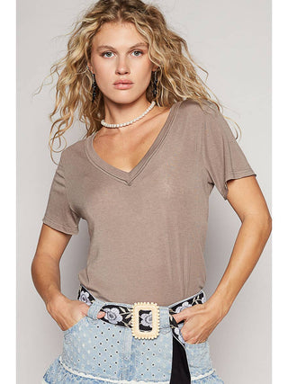 Chocolate Signature Jersey Stone Washed Top duplicate