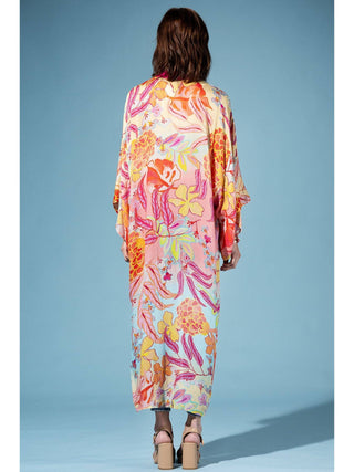 Aurora Petals Blossom One Sized Kimono product view 4 on a white background
