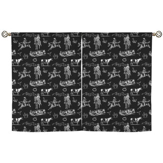Baha Ranch Ranch Life Window Curtains 28"x40" (2-Piece) Made in America - Born To Glam