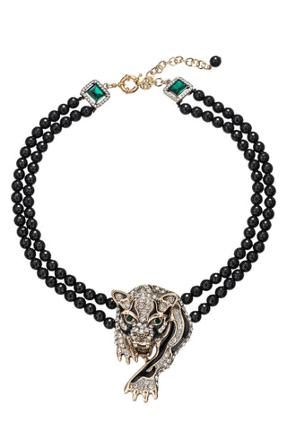 Tiger Agate Beaded Necklace - Born To Glam