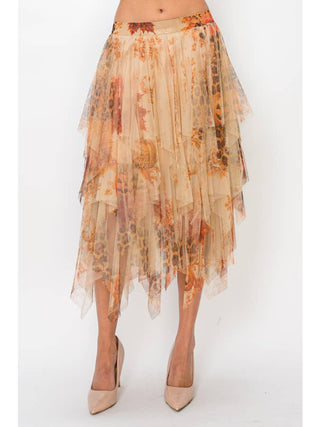 Halloween Dreamy Tiered Tulle Midi Skirt - Born To Glam
