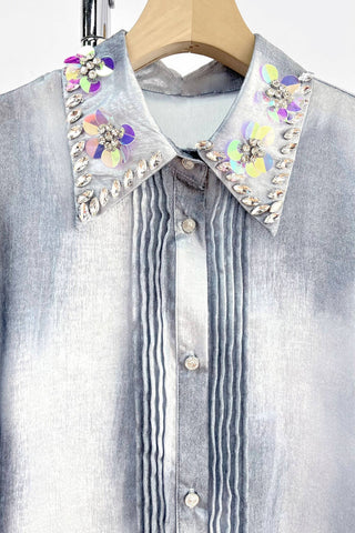 Tie Dye Rhinestones Shirts - Born To Glam