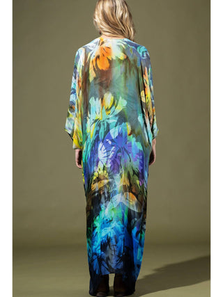 Florence Floral One Sized Kimono Duster product view 4 on a white background