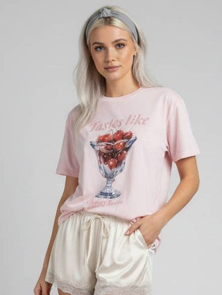 Pink Cherry Season Graphic Tee