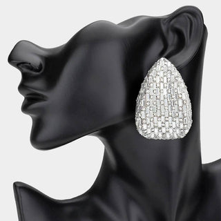 Bold Glam Rhinestone Embellished Teardrop Earrings - Born To Glam