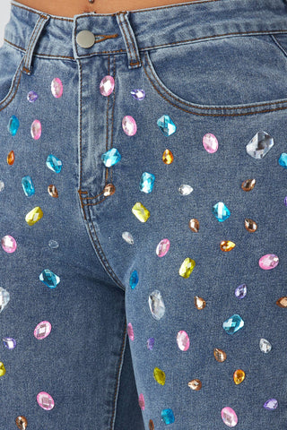 Jeweled Denim Jeans