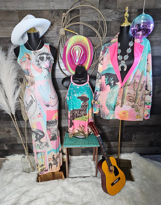 Baha Ranch Retro Pop Western Pop Cowgirl Blazer - Born To Glam