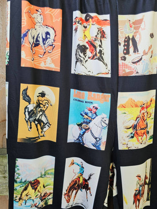 Vintage Cowboy Collage Flare Pants — Faire photo 10