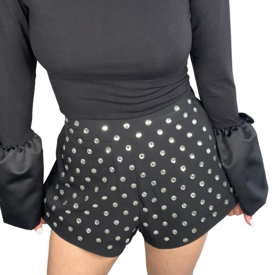 Crystal Embellished Shorts - Born To Glam Born To Glam