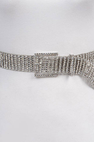 Adjustable Rhinestone Shiny Belt - Born To Glam