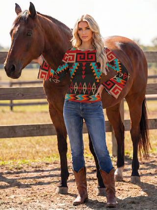 Aztec Flare Sleeve Top — Faire photo 2