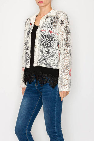 Rock and Roll Cropped Sequin Jacket - Born To Glam