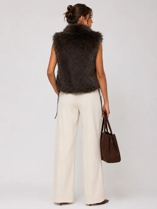 Brown Faux Fur Vest