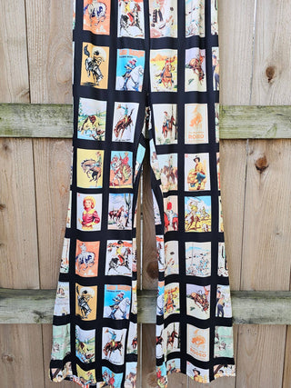 Vintage Cowboy Collage Flare Pants — Faire photo 9