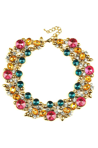 Multi Color Statement Necklace - Born To Glam