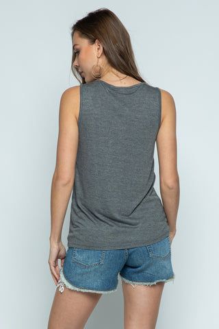 Charcoal top - Born To Glam
