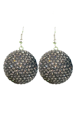 Crystal Sphere Statement Earrings