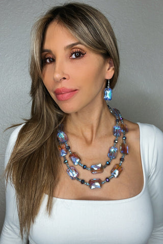 Rectangle Crystal Earrings - Born To Glam