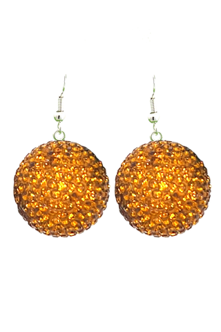 Crystal Sphere Statement Earrings