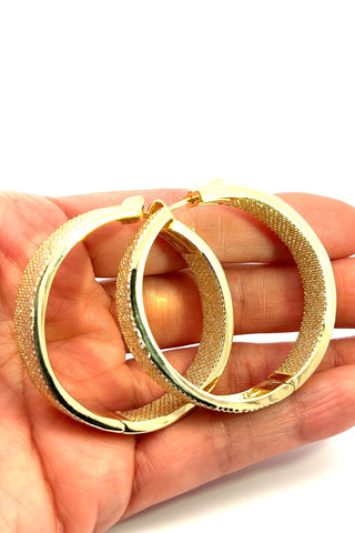 Pave CZ Crystal 925 Sterling Silver Hoop Earrings - Born To Glam