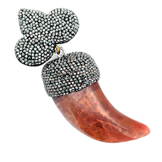 Amber Horn Crystal Pendant - Born To Glam