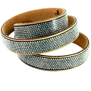 Suede Wrap Crystal Bracelet - Born To Glam