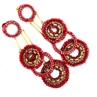 Circle Long Crystal Statement Earring - Born To Glam