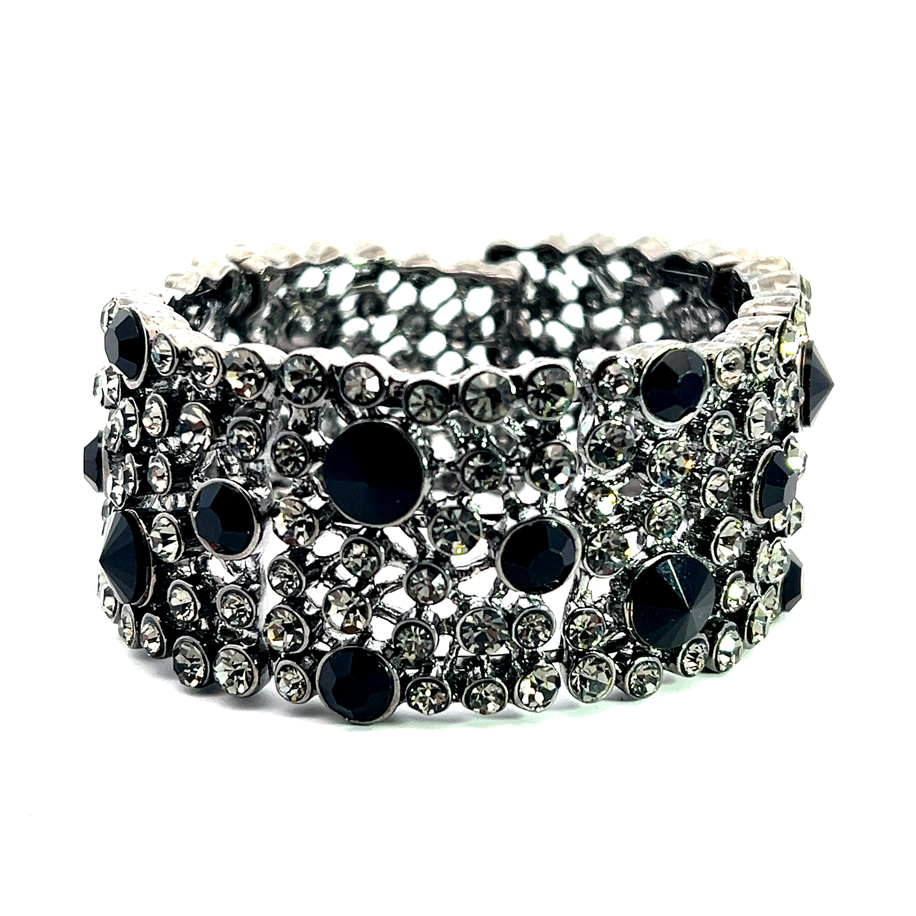 Crystal Stone Bracelet Grey Black – Manira Fashion