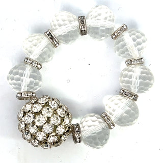 Crystal Sphere Disco Ball Stretch Bracelet - Born To Glam
