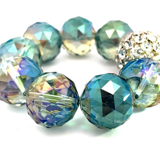 Crystal Sphere Disco Ball Stretch Bracelet - Born To Glam