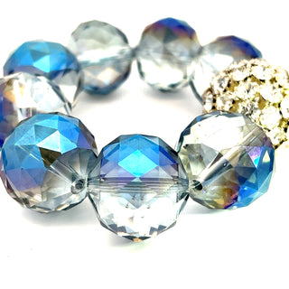 Crystal Sphere Disco Ball Stretch Bracelet - Born To Glam