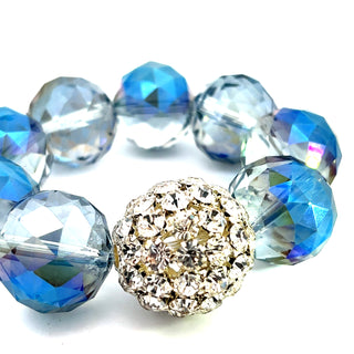 Crystal Sphere Disco Ball Stretch Bracelet - Born To Glam