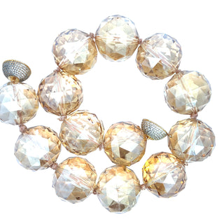 30mm Crystal Sphere Short Necklace - Born To Glam