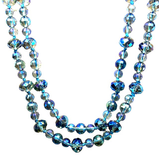Crystal Rondelle Long Necklace - Born To Glam