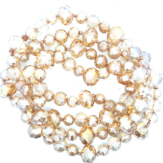Crystal Rondelle Long Necklace - Born To Glam