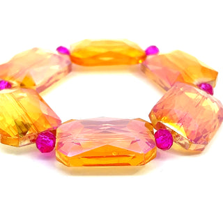 Rectangle Crystal Stretch Bracelet - Born To Glam
