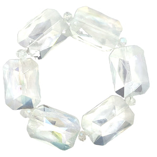 Rectangle Crystal Stretch Bracelet - Born To Glam