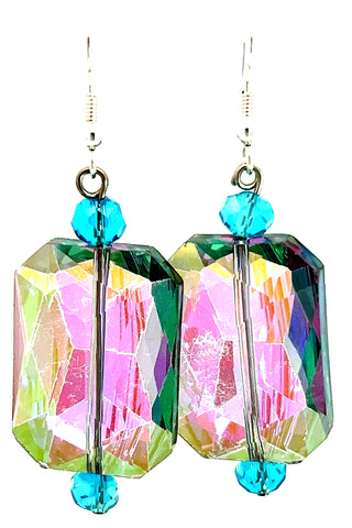 Rectangle Crystal Earrings - Born To Glam