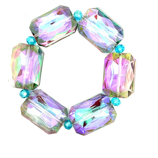 Rectangle Crystal Stretch Bracelet - Born To Glam