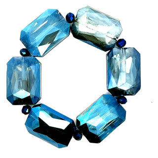 Rectangle Crystal Stretch Bracelet - Born To Glam