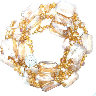 Rectangle Crystal Long Necklace - Born To Glam