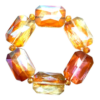 Rectangle Crystal Stretch Bracelet - Born To Glam
