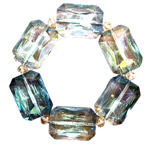 Rectangle Crystal Stretch Bracelet - Born To Glam