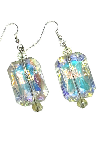 Rectangle Crystal Earrings - Born To Glam