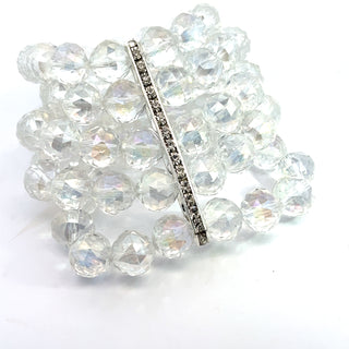 Multistrand Crystal Statement Bracelet - Born To Glam