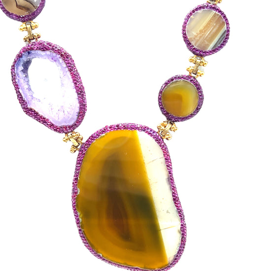 Stunning Multi Gemstone Necklace - Born To Glam Born To Glam