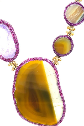 Stunning Multi Gemstone Necklace - Born To Glam