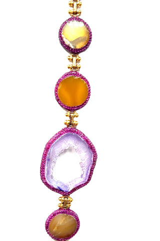 Stunning Multi Gemstone Necklace - Born To Glam